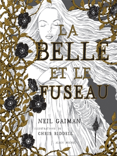La belle et le fuseau Neil Gaiman illustrations de Chris Riddell traduit de l'anglais par Valérie Le Plouhinec