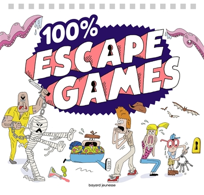 100 % escape games conception et textes Rémi Chaurand, Bruno Muscat illustrations Estocafich